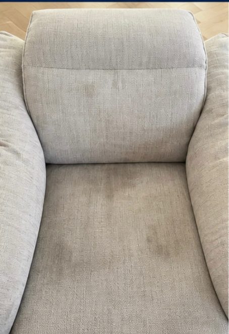 Upholstered Armchair before treatment